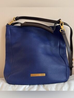 Vintage Marc by Marc Jacobs Navy Indigo Pebbled Leather Convertible Tote Purse